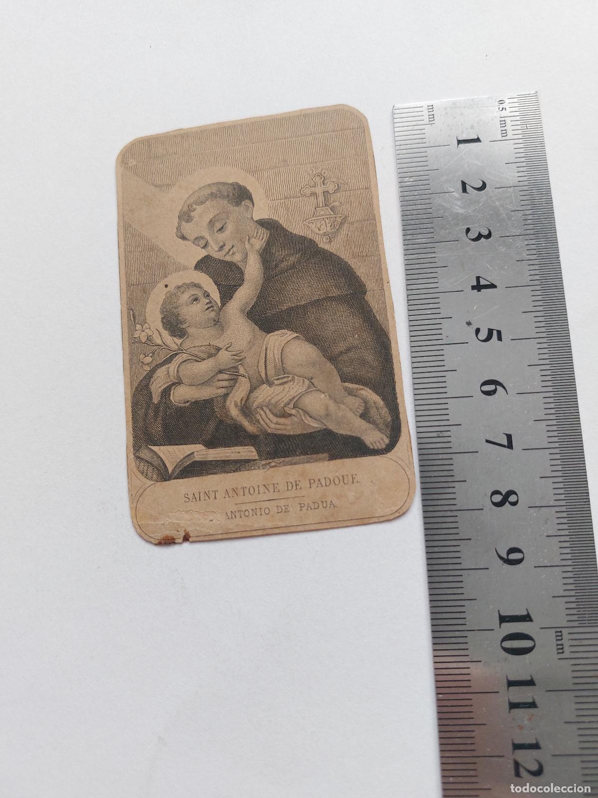 Postales: Estampa de San Antonio de Padua con el Ni&ntilde;o Jes&uacute;s