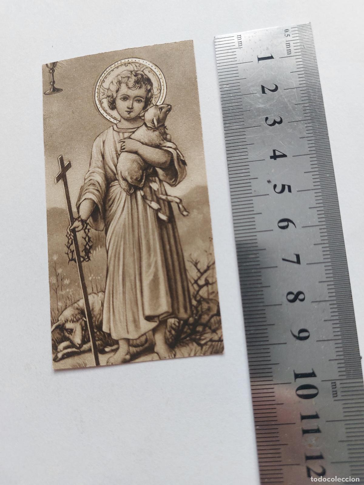 Postales: Estampa religiosa peque&ntilde;a con imagen de Jes&uacute;s el Buen Pastor