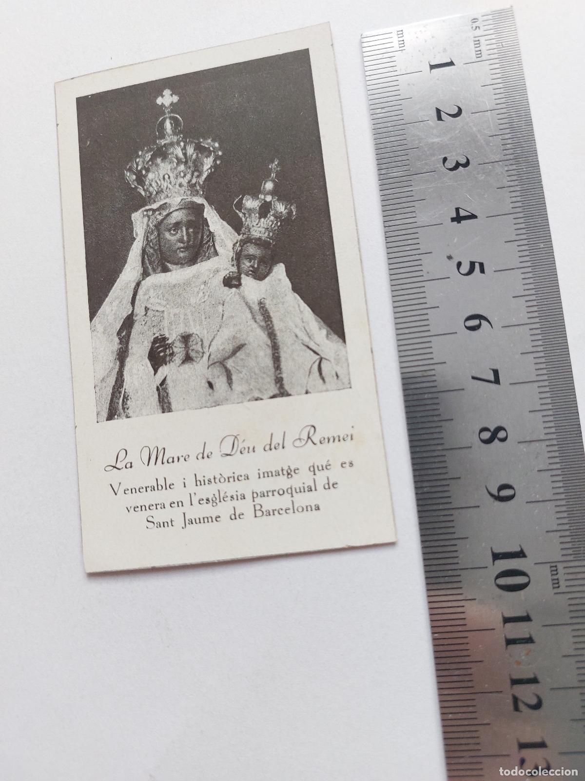 Postales: Estampa de la Virgen La Mare de D&eacute;u del Remei en Barcelona