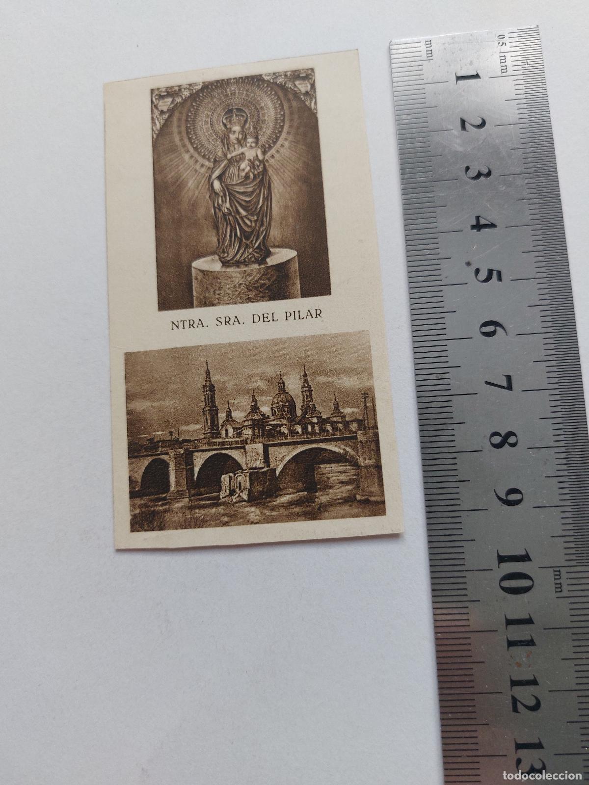 Postales: Estampa de Nuestra Se&ntilde;ora del Pilar y Bas&iacute;lica en Zaragoza
