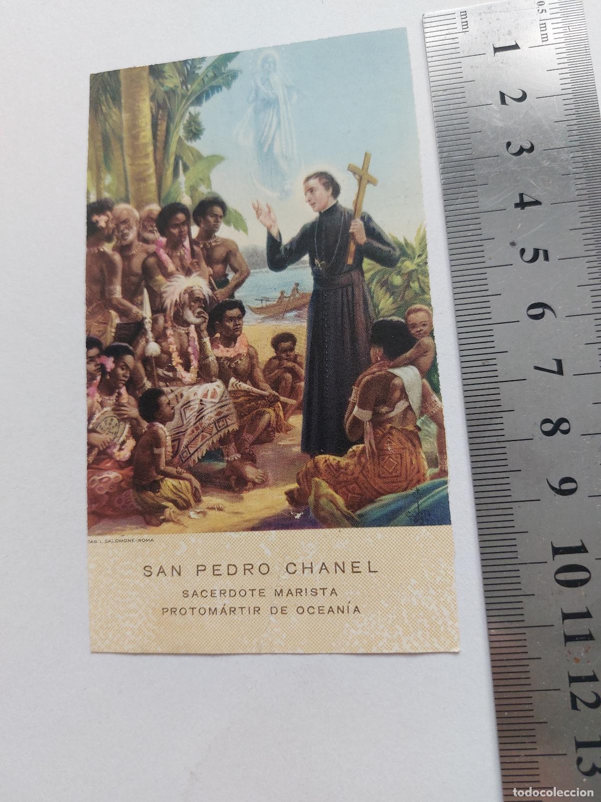 Postales: Estampa de San Pedro Chanel, m&aacute;rtir de Ocean&iacute;a y misionero marista