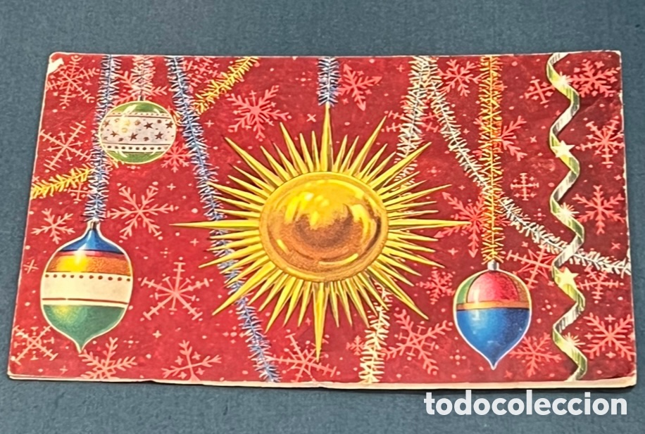 Postales: Estampa Religiosa. Postal de Navidad desplegable. Nacimiento. 1969.