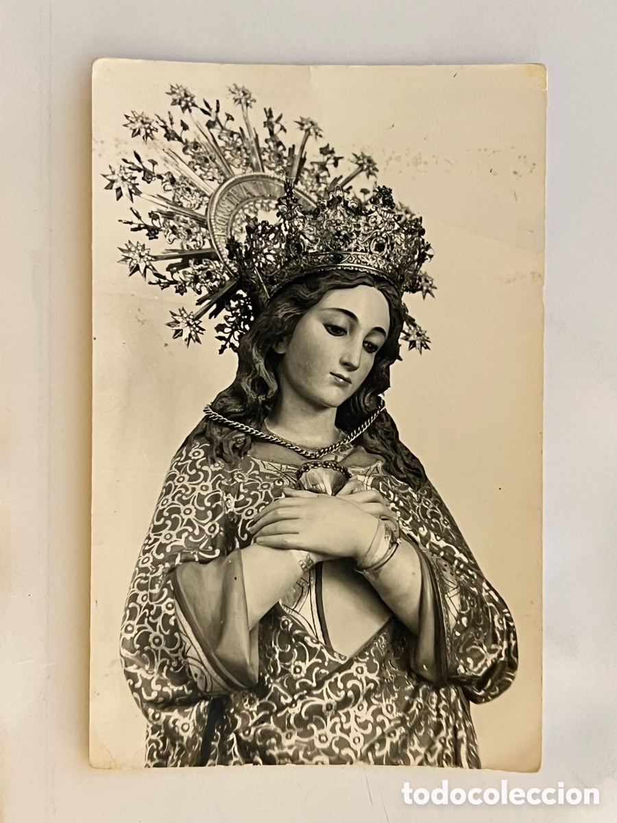 Postales: VIRGEN DOLOROSA O DULCE SAGRADO CORAZ&Oacute;N DE MAR&Iacute;A.. Escuela Andaluza.. (h.1940?) sin m&aacute;s datos&hellip;