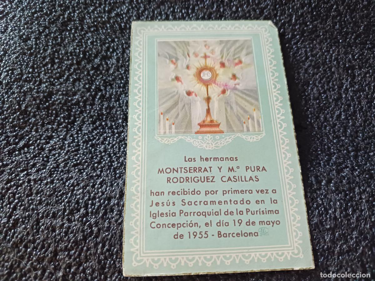 Postales: recordatorio de comunion, iglesia de la purisima concepcion barcelona 1955