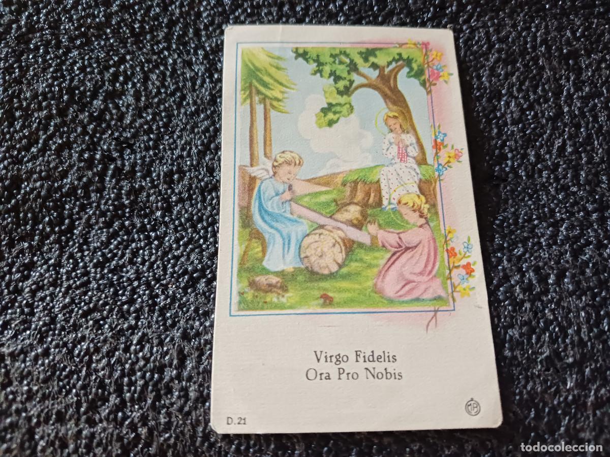 Postales: estampa virgo fidelis, ora pro nobis, novena de confianza a la santisima virgen, mb d.21