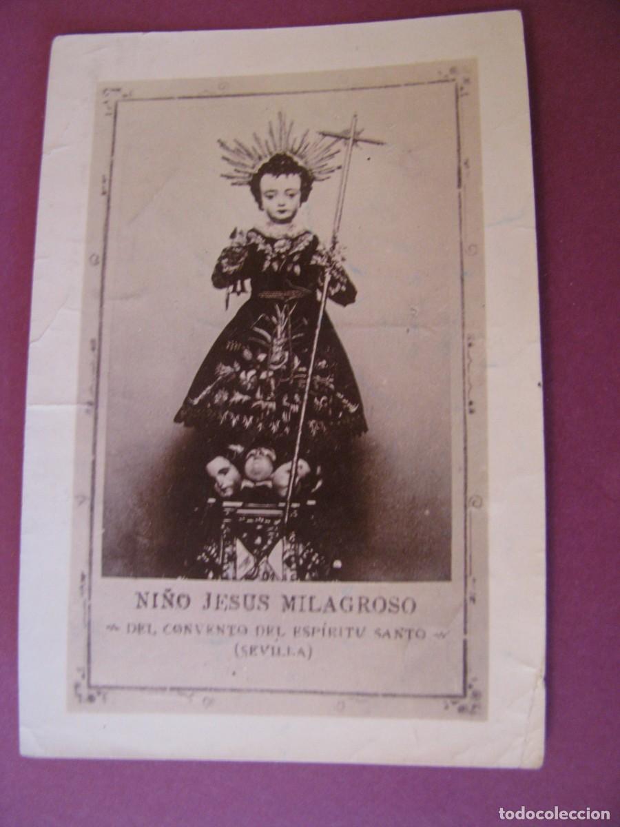 Postales: ESTAMPA RELIGIOSA. NI&Ntilde;O JESUS MILAGROSO. DEL CONVENTO DEL ESPIRITU SANTO, SEVILLA. 9,5X6,5 CM