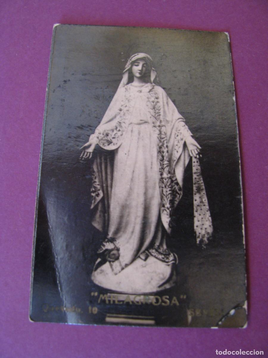 Postales: ANTIGUA ESTAMPA RELIGIOSA MEDELLA MILAGROSA CAPILLA NI&Ntilde;OS JESUS PRAGA. SEVILLA 1935. 8,5X5,5 CM