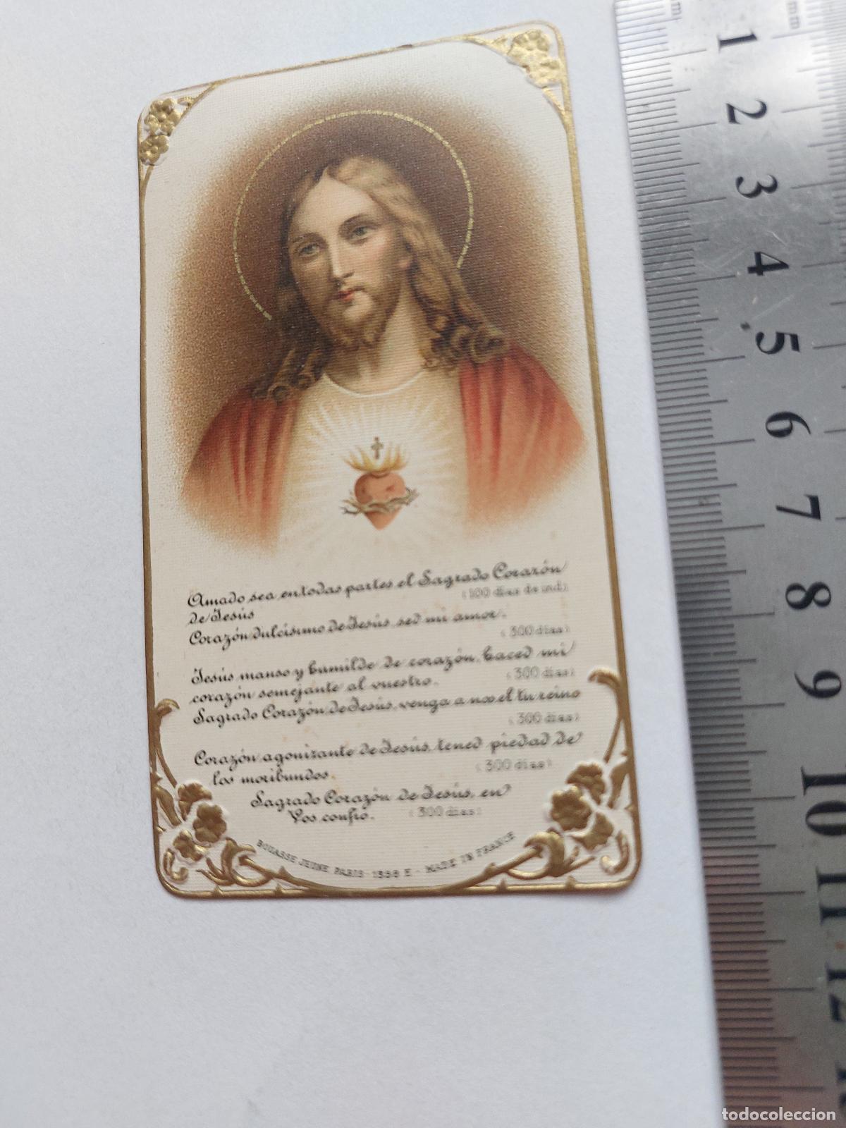 Postales: Estampa devocional del Sagrado Coraz&oacute;n de Jes&uacute;s de Francia