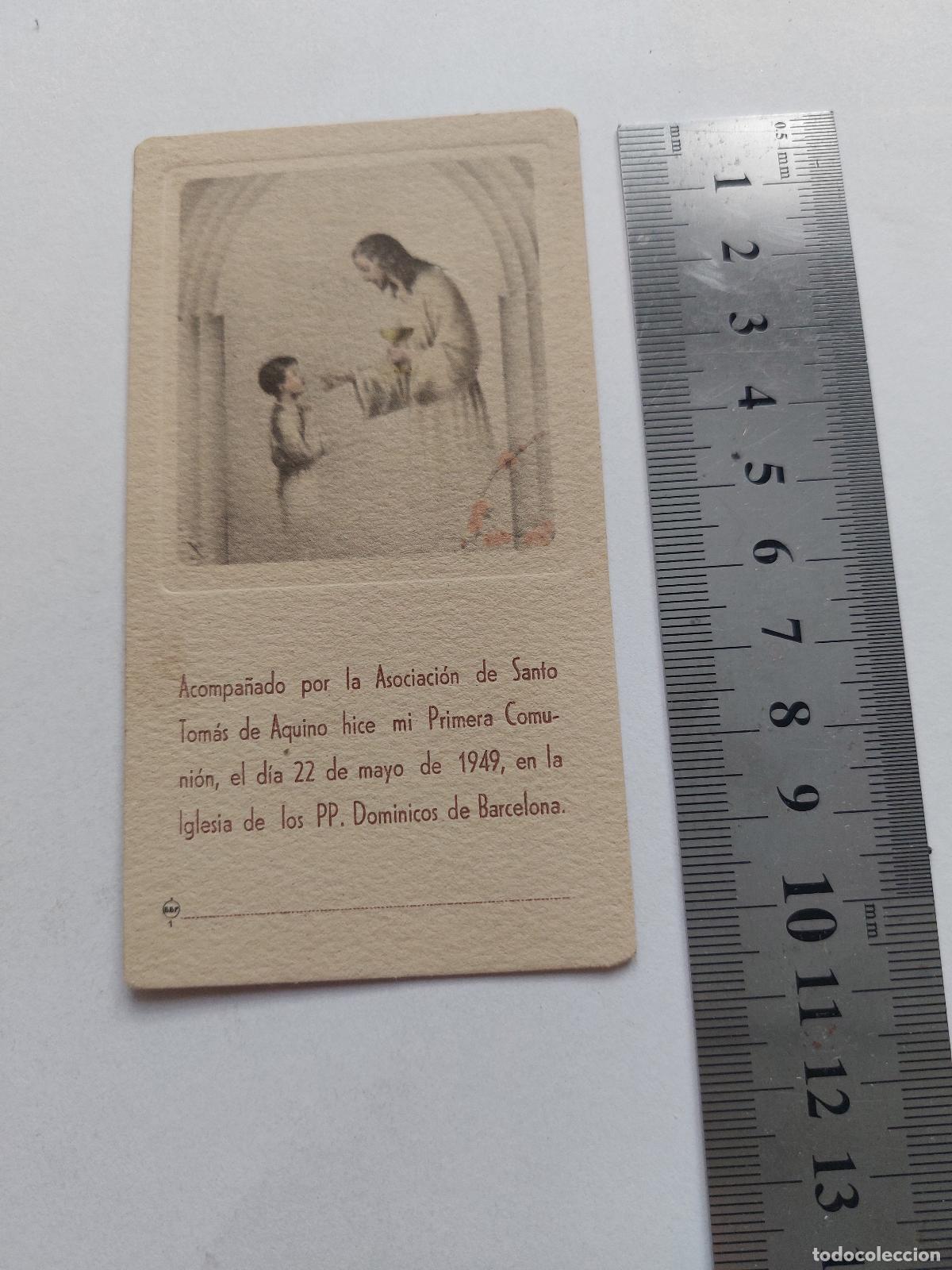 Postales: Estampa de Primera Comuni&oacute;n en la Iglesia de los Dominicos de Barcelona