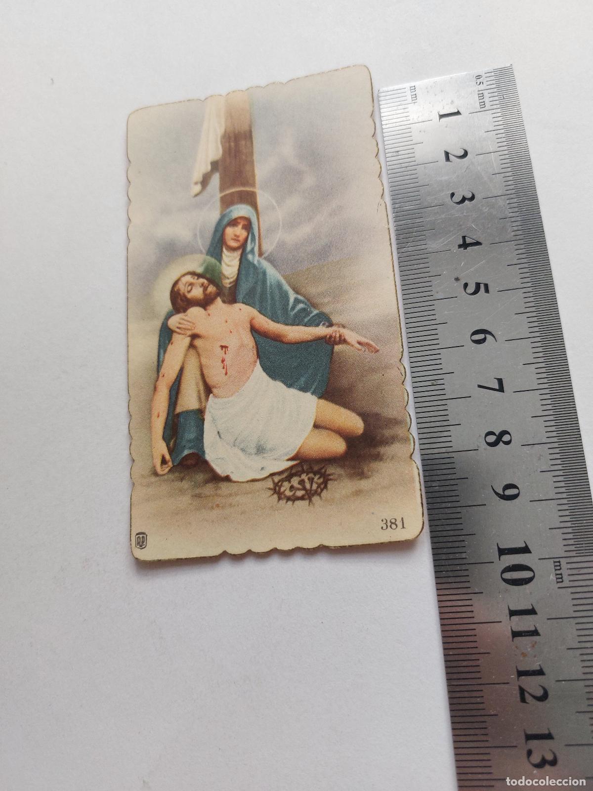 Postales: Estampa religiosa con representaci&oacute;n de la Piedad