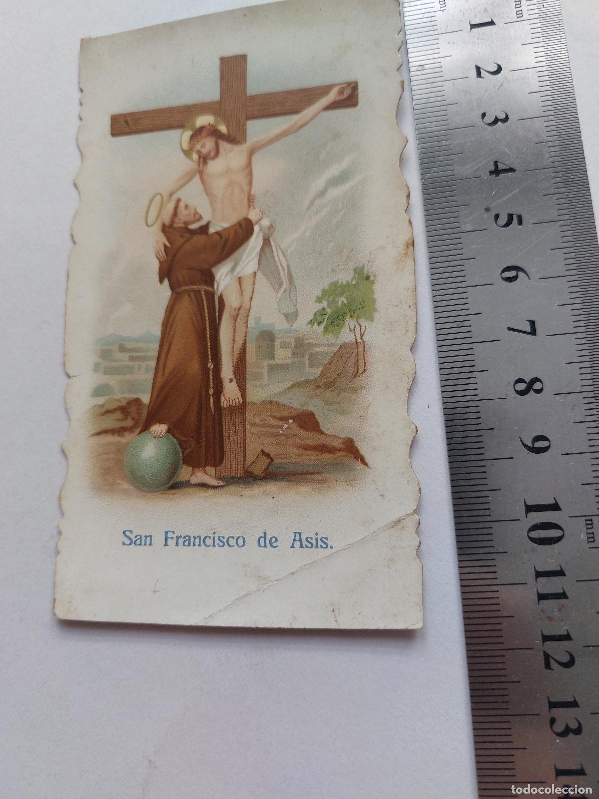 Postales: Estampa de San Francisco de As&iacute;s frente a la cruz
