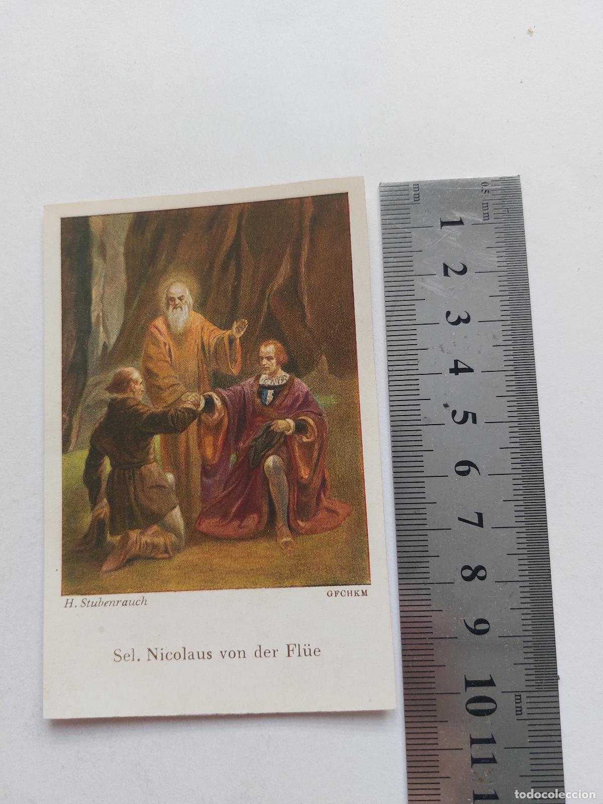 Postales: Estampa de San Nicol&aacute;s de Fl&uuml;e, Santo Ermita&ntilde;o de Suiza