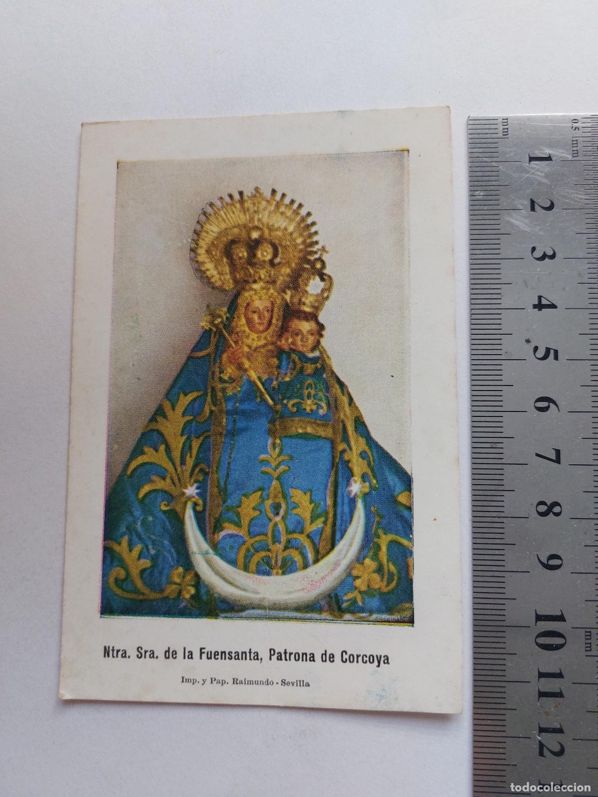 Postales: Estampa de Nuestra Se&ntilde;ora de la Fuensanta, Patrona de Corcoya