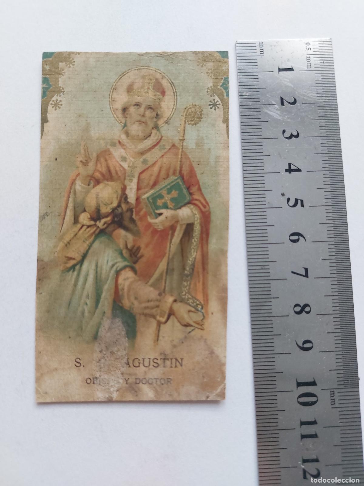 Postales: Estampa de San Agust&iacute;n, Obispo y Doctor de la Iglesia