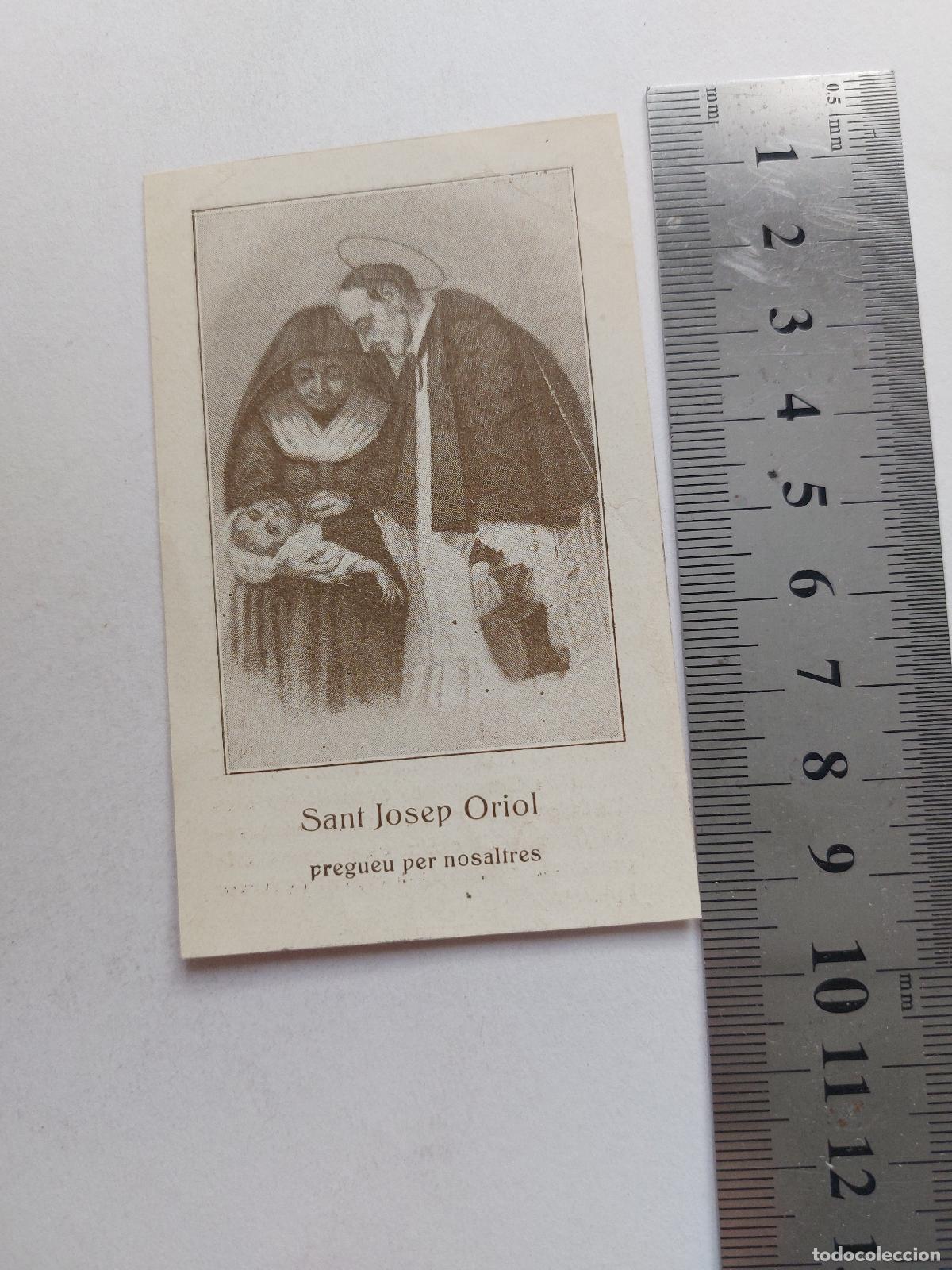 Postales: Estampa de oraci&oacute;n a Sant Josep Oriol