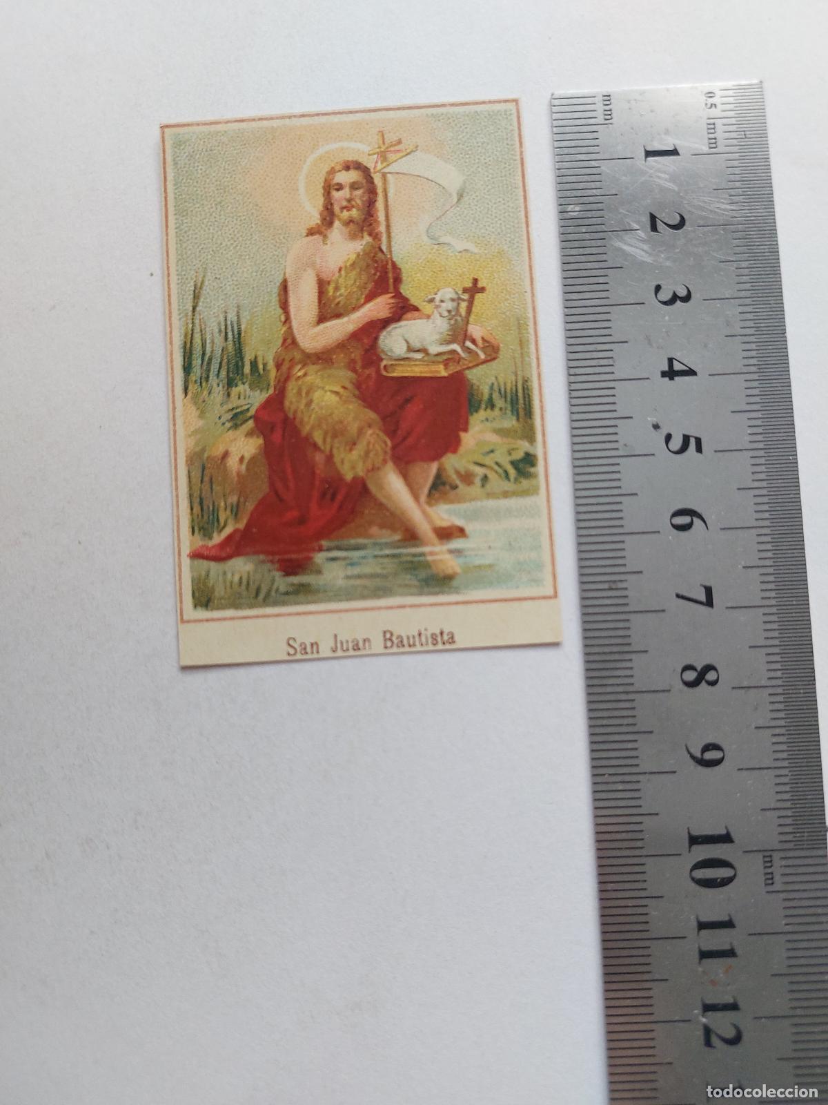 Postales: Estampa religiosa de San Juan Bautista con cordero
