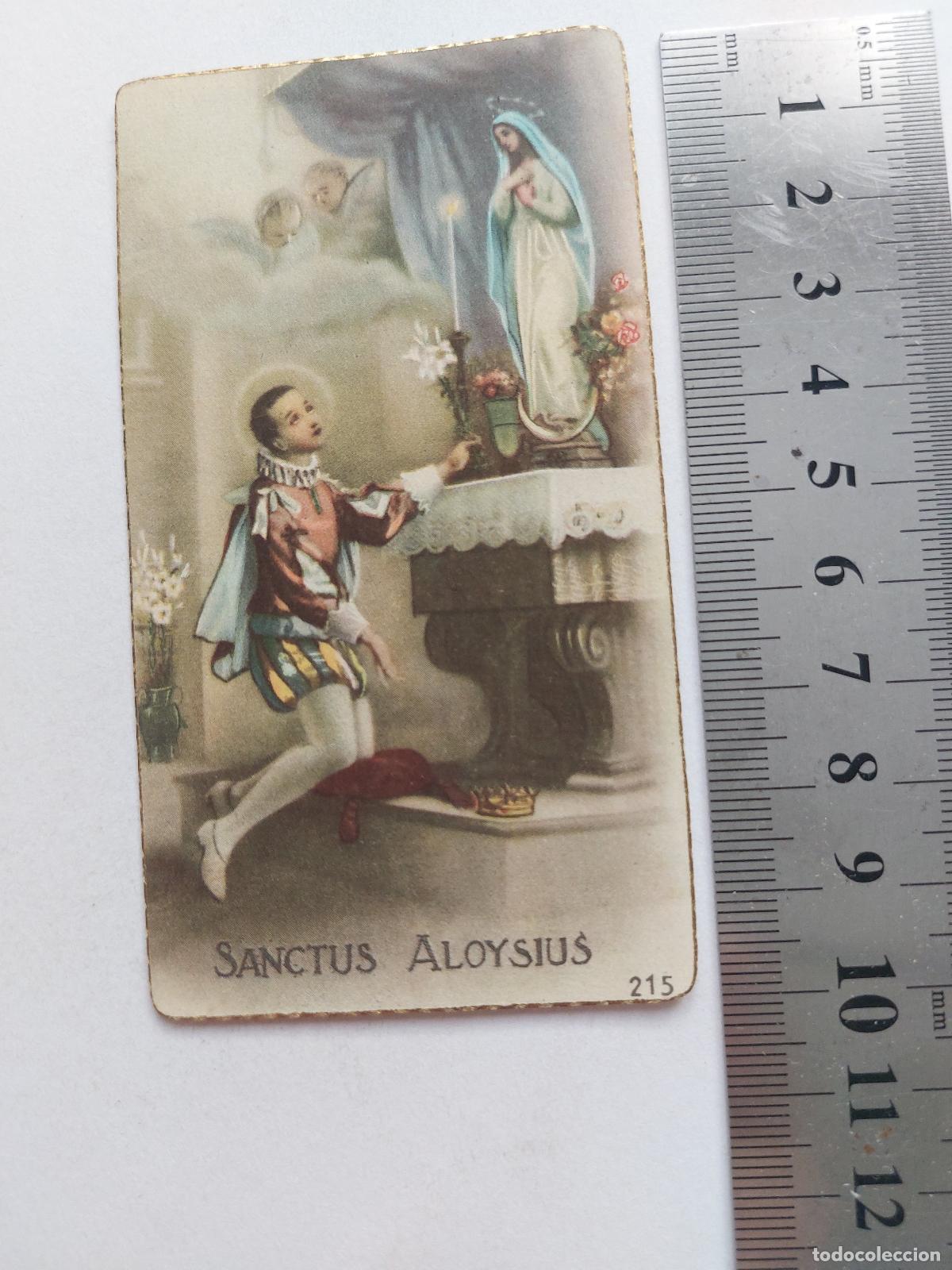 Postales: Estampa de San Aloysius Gonzaga en Adoraci&oacute;n