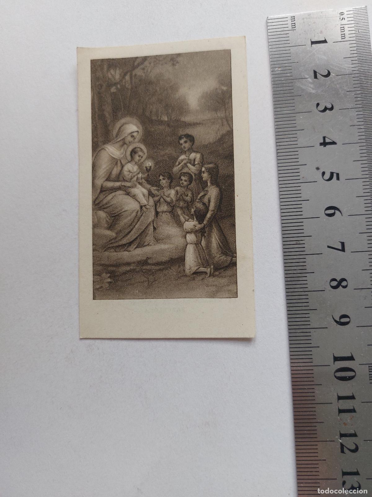 Postales: Estampa religiosa con la Virgen Mar&iacute;a y oraci&oacute;n Salve Regina