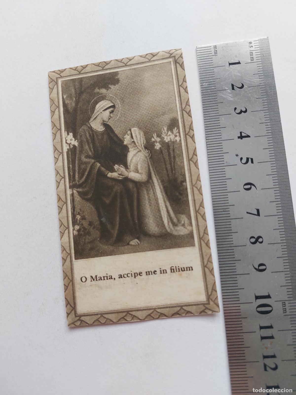 Postales: Estampa devocional con imagen de la Virgen Mar&iacute;a y oraci&oacute;n Lo Promet&iacute;