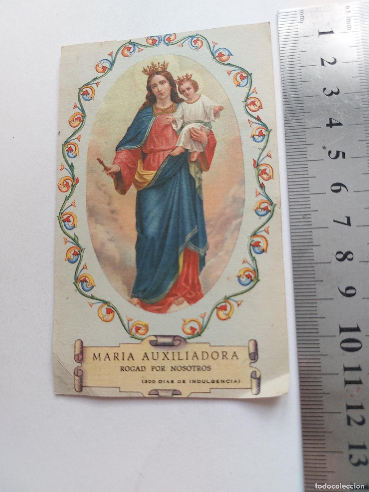 Postales: Estampa de Mar&iacute;a Auxiliadora con Oraci&oacute;n Devocional