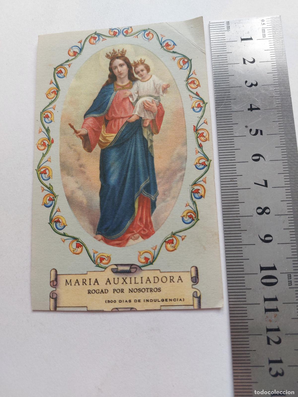Postales: Estampa de Maria Auxiliadora con Oracion de San Juan Bosco
