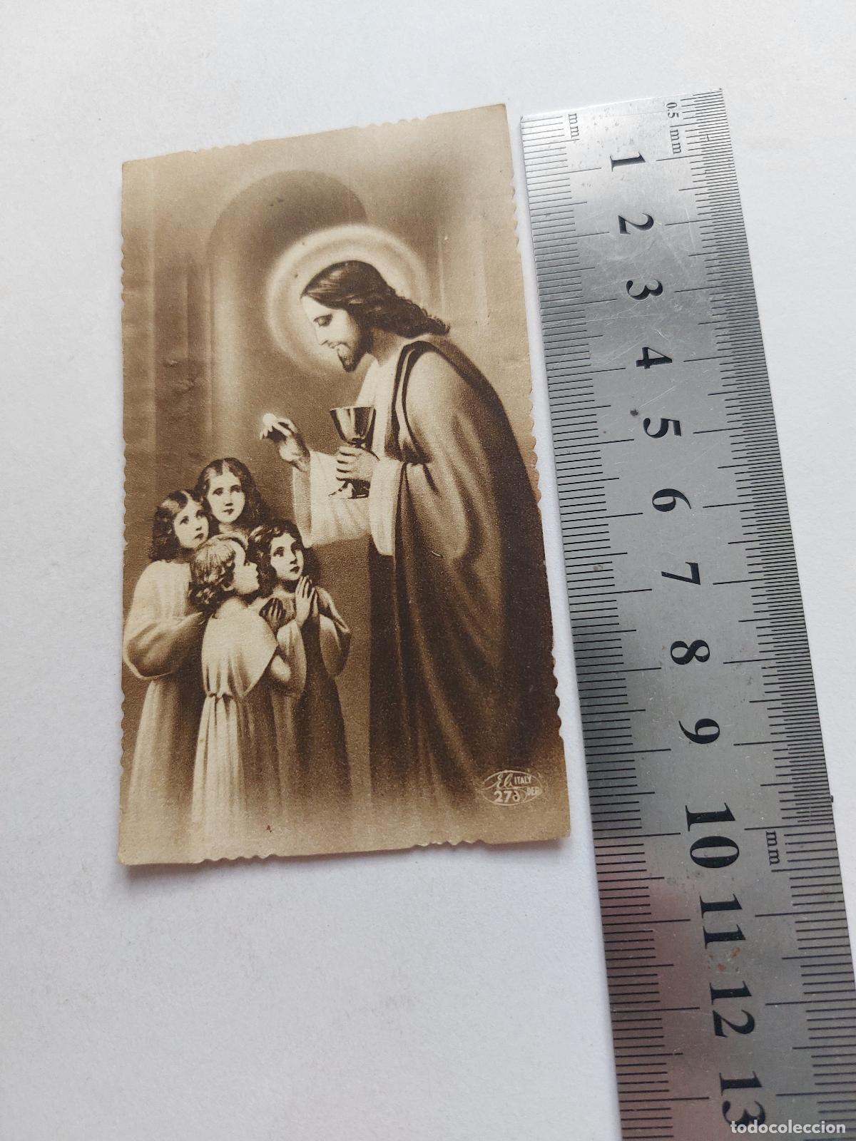 Postales: Estampa de recordatorio de Primera Comuni&oacute;n en Barcelona