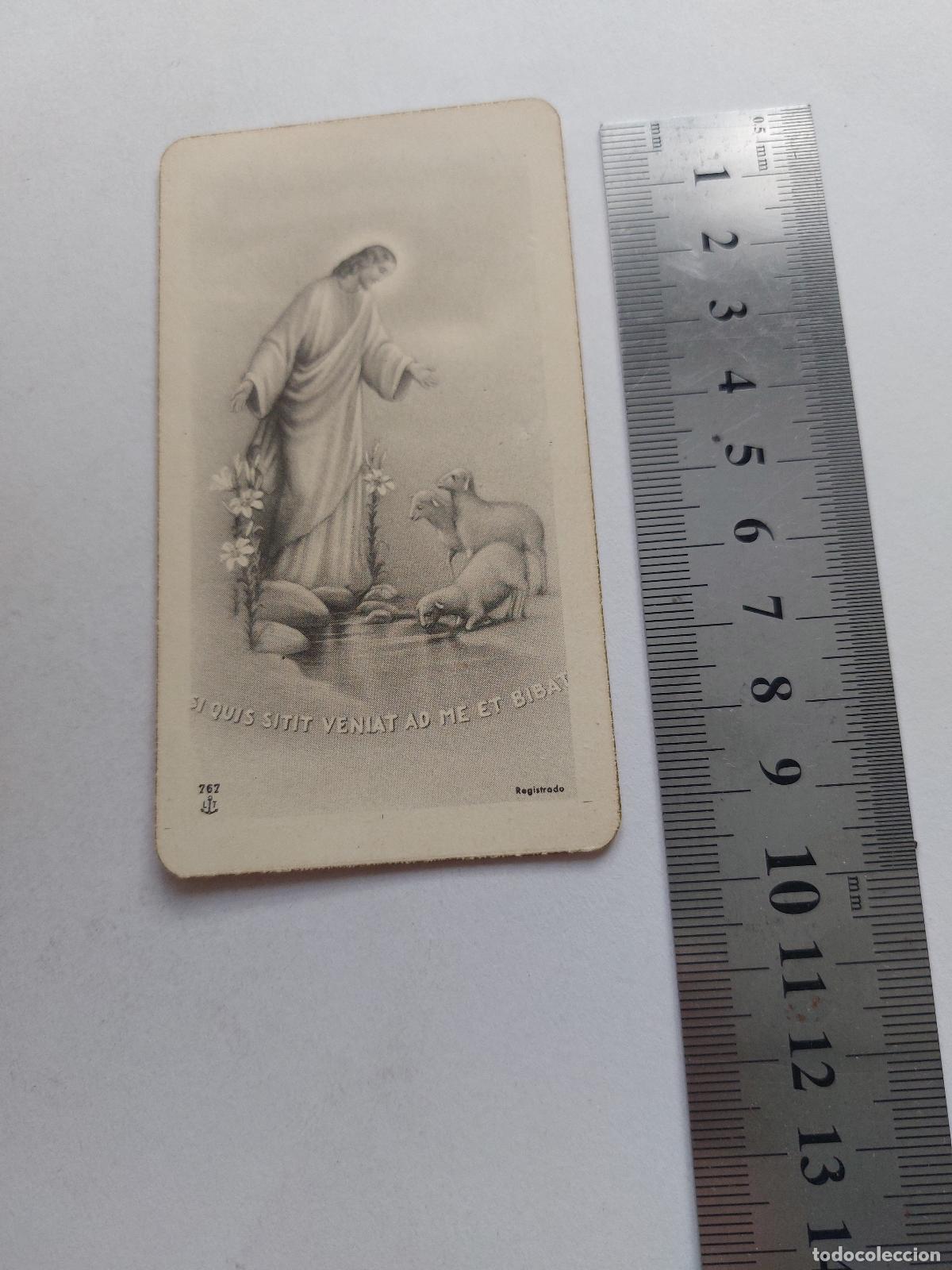 Postales: Estampa religiosa con imagen de Jesucristo y corderos