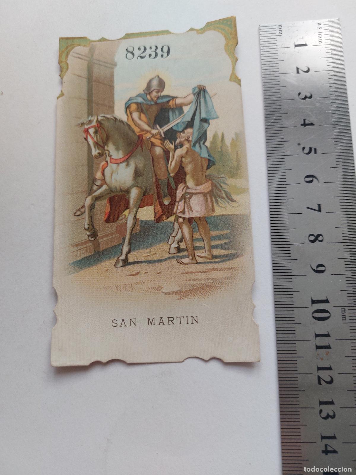 Postales: Estampa de San Mart&iacute;n de Tours representando un acto de caridad