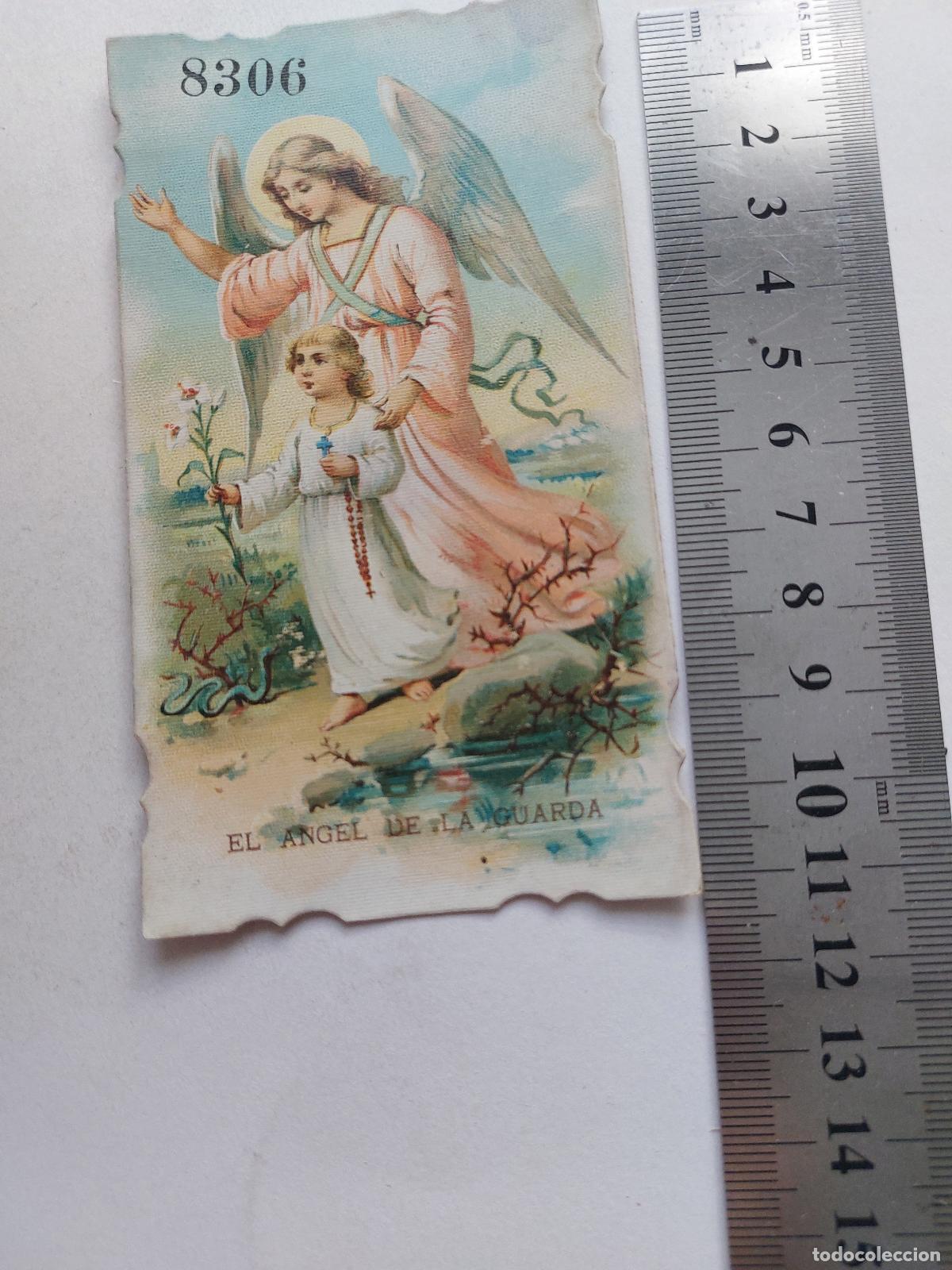 Postales: Estampa religiosa del &Aacute;ngel de la Guarda