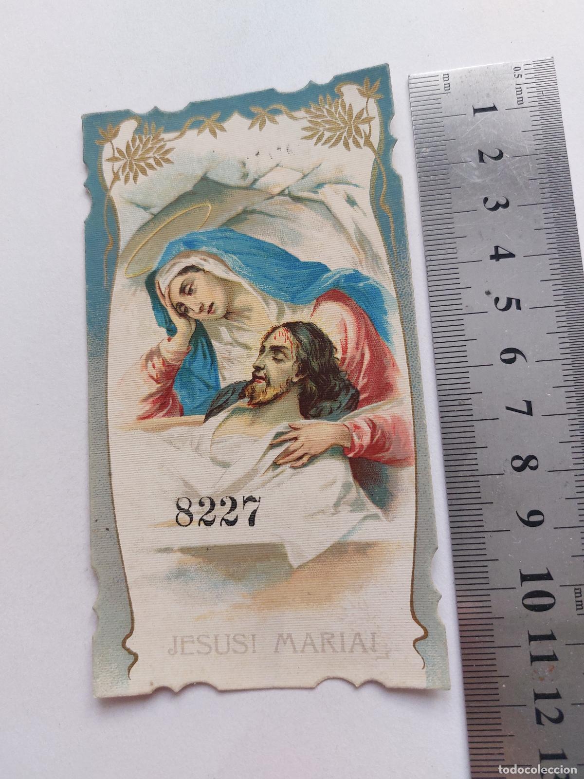 Postales: Estampa de arte religioso con representaci&oacute;n de la Piedad