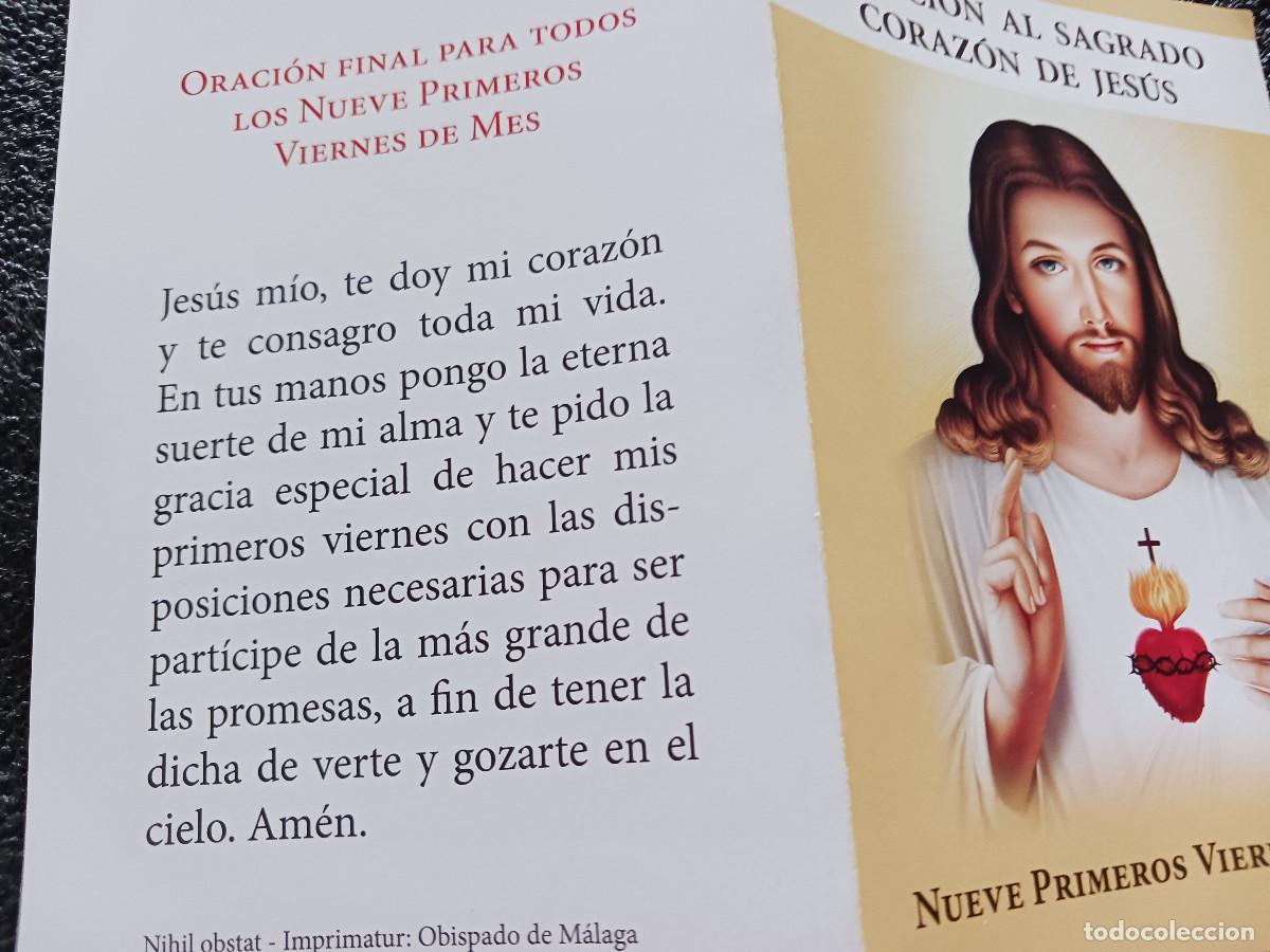 Postales: diptico devocion al sagrado corazon de jesus - Foto 2