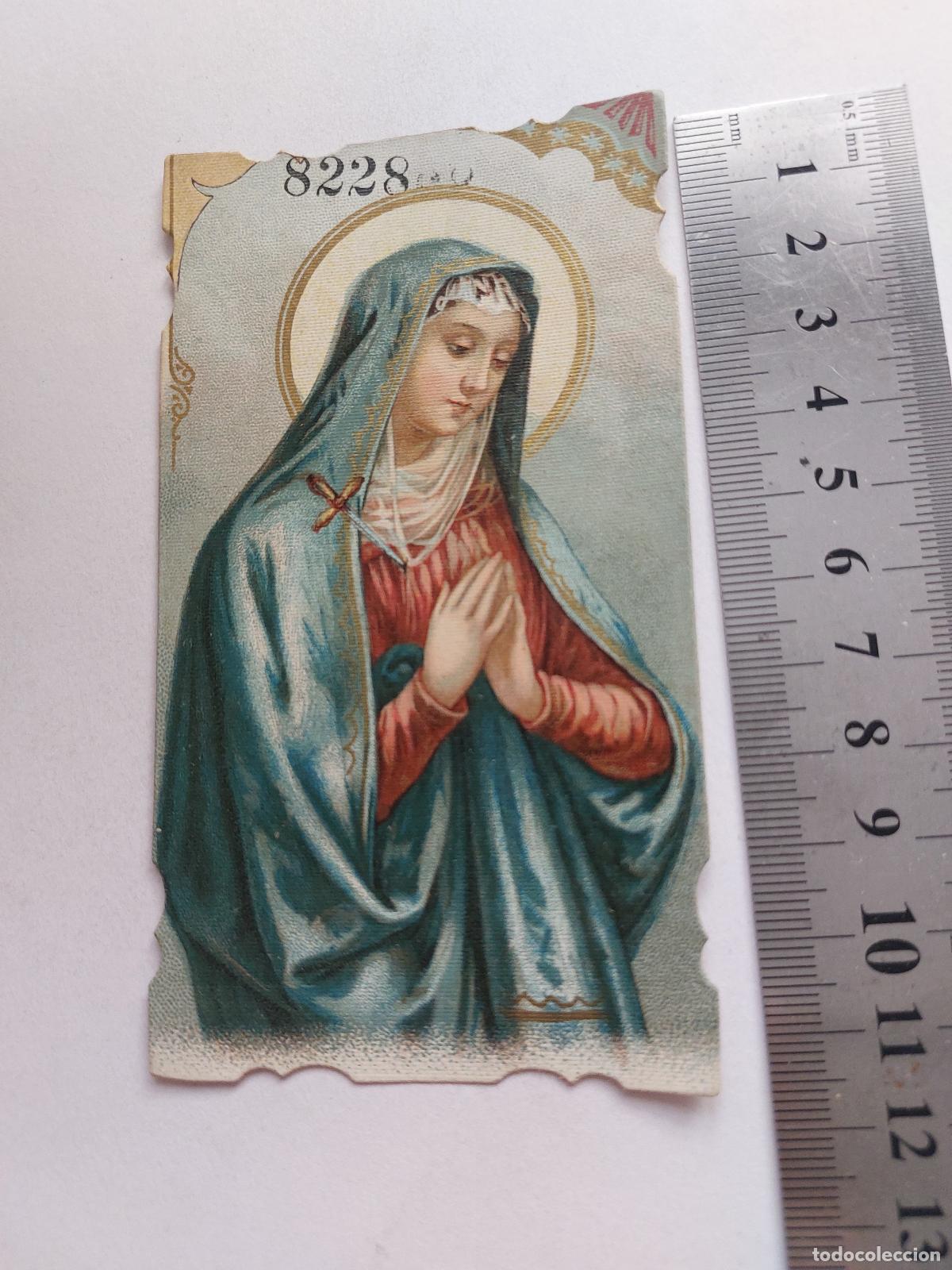 Postales: Estampa religiosa de la Virgen Mar&iacute;a