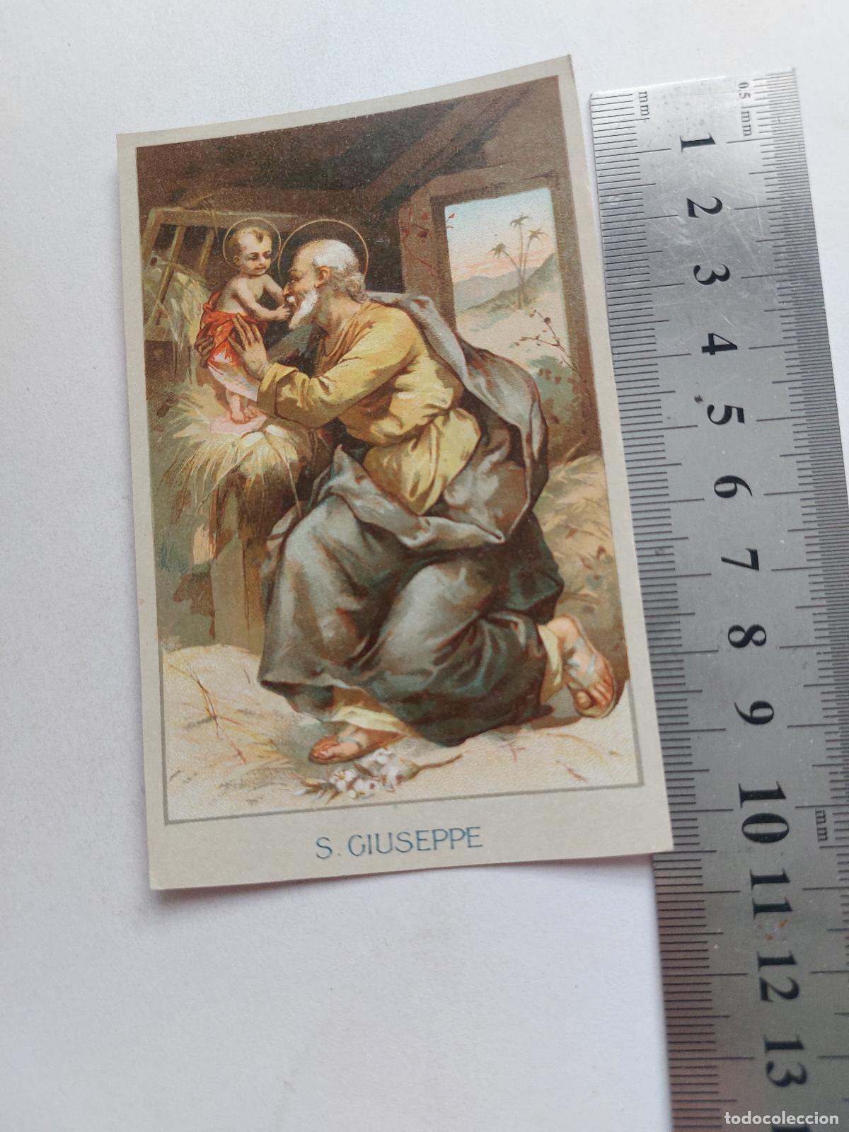 Postales: Estampa de San Jos&eacute; con el Ni&ntilde;o Jes&uacute;s, representaci&oacute;n art&iacute;stica