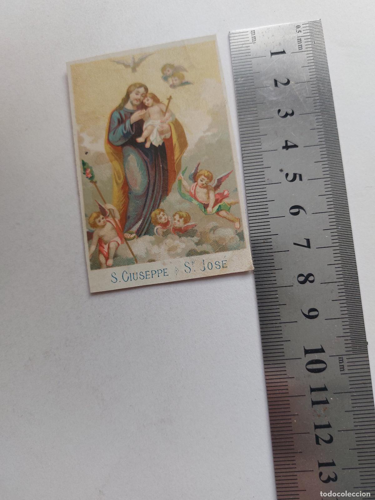 Postkarten: Estampa estampa religiosa de San Jos&eacute; con el Ni&ntilde;o Jes&uacute;s