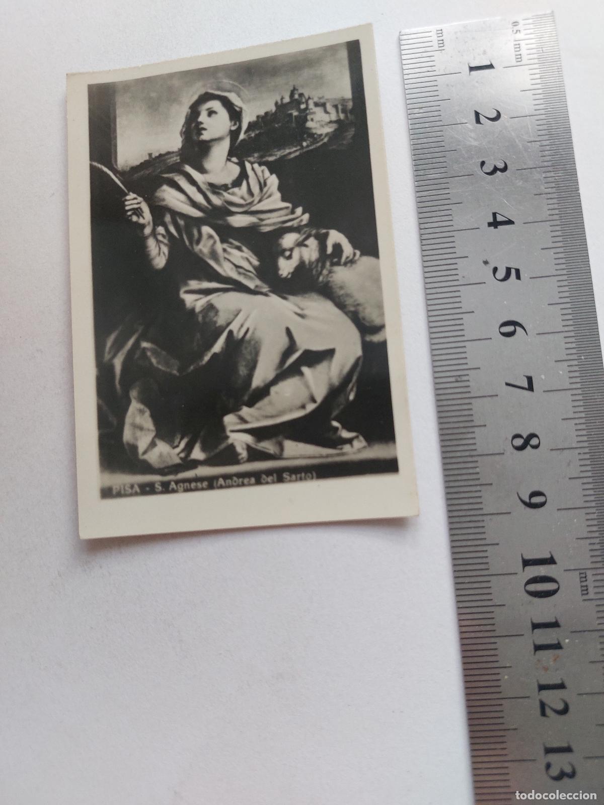Postales: Estampa de Santa In&eacute;s de Andrea del Sarto en Pisa