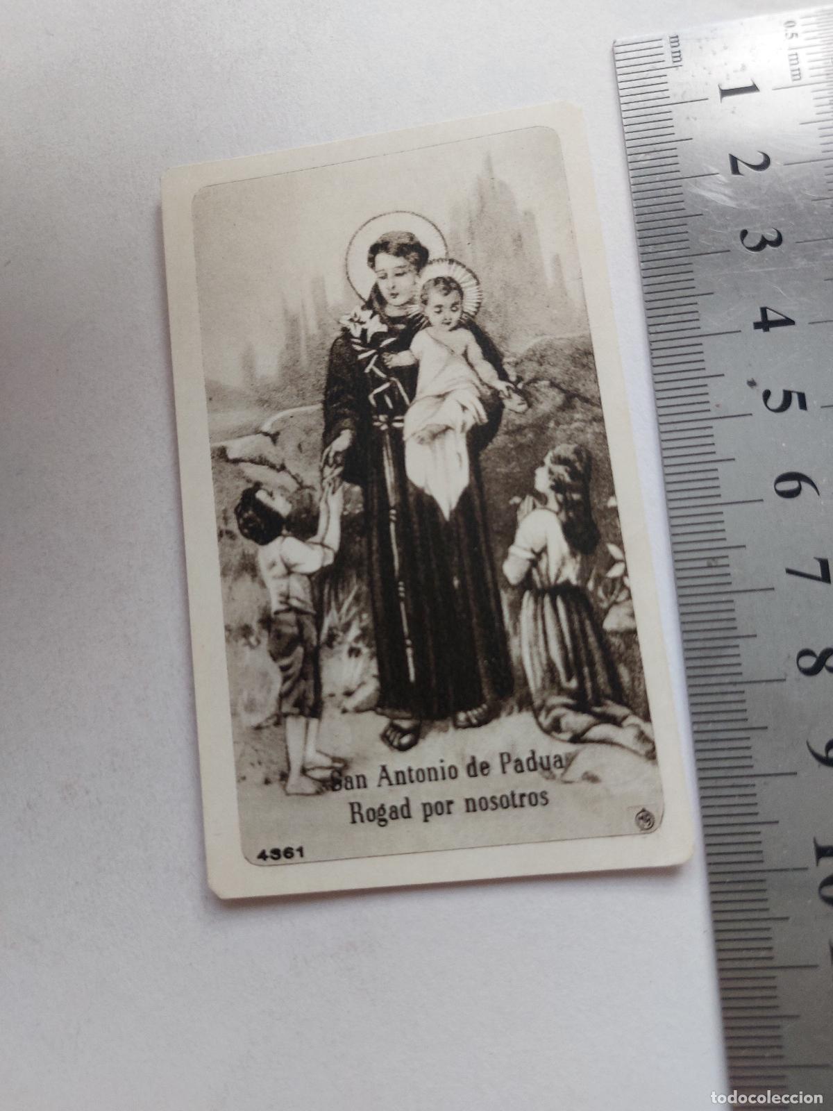 Postales: Estampa religiosa con oraci&oacute;n a San Antonio de Padua