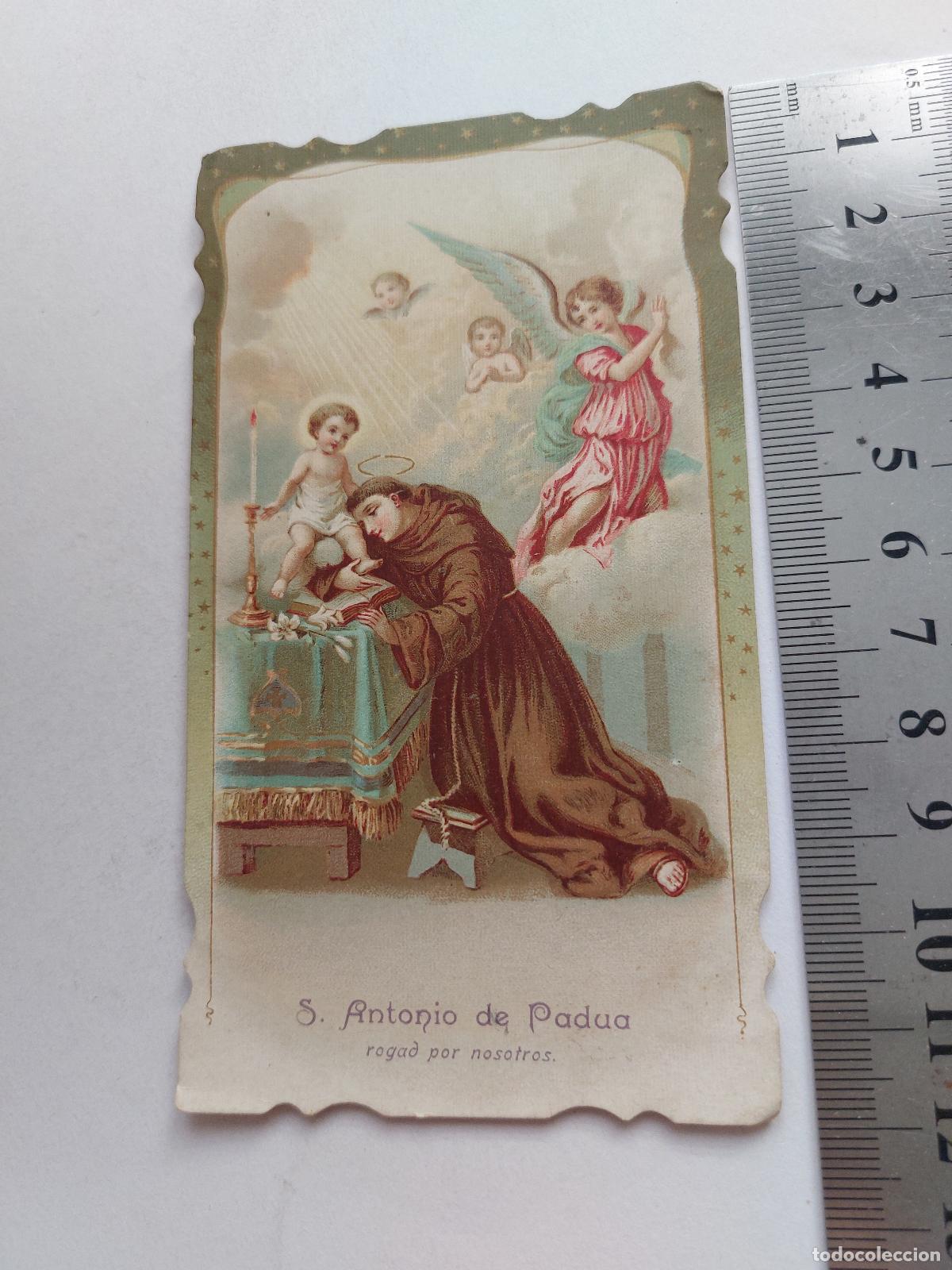 Postales: Estampa de San Antonio de Padua con Ni&ntilde;o Jesus