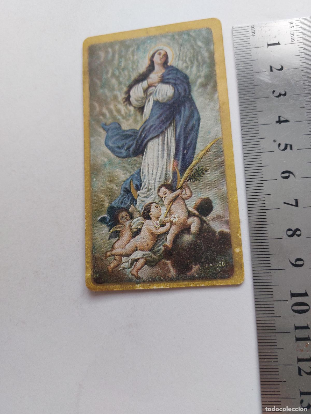 Postales: Estampa Religiosa con Imagen de la Virgen Mar&iacute;a y &Aacute;ngeles