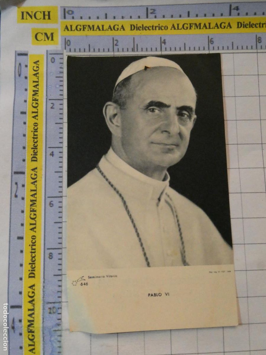 Postales: RECORDATORIO RELIGIOSO SEMANA SANTA. M&Aacute;LAGA A&Ntilde;O 1964 EJERCICIOS ESPIRITUALES. PAPA PABLO VI. 109