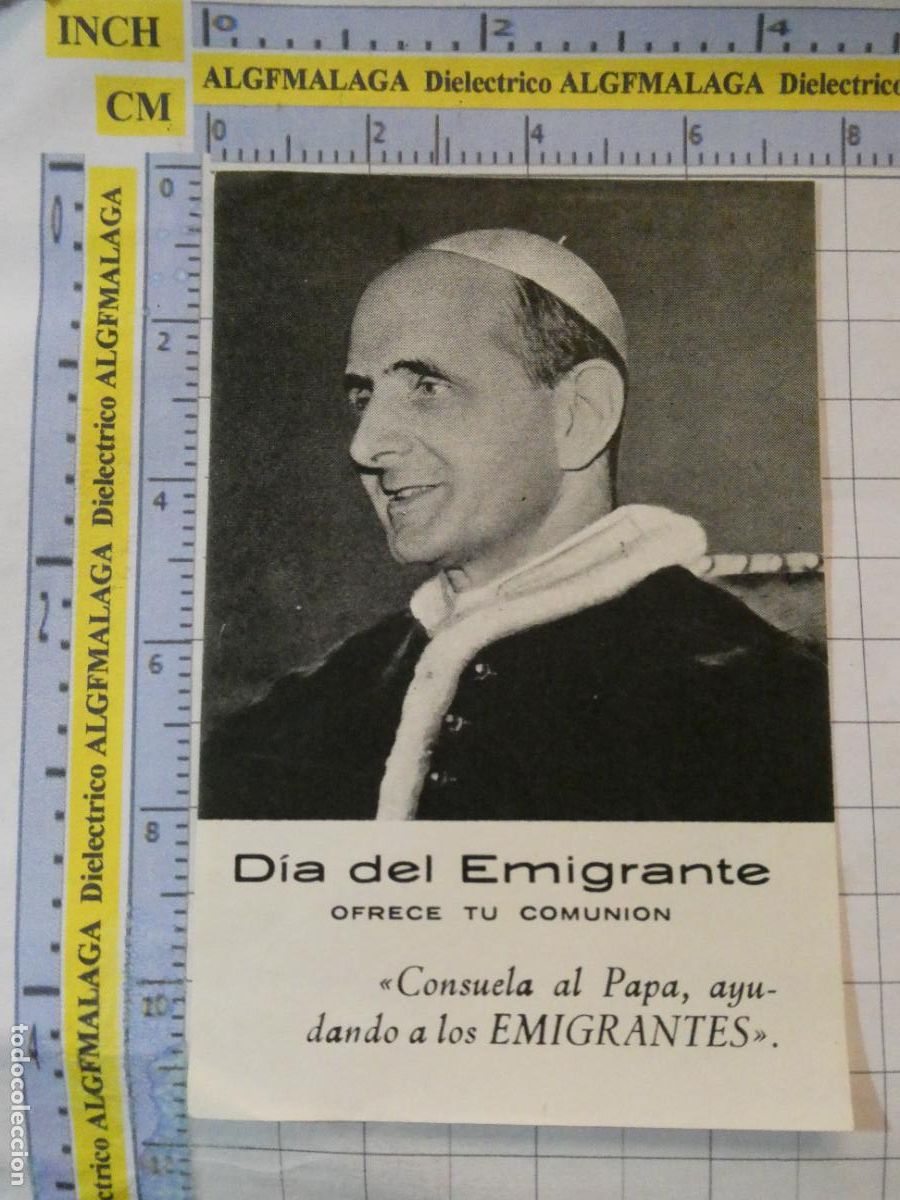Postales: RECORDATORIO RELIGIOSO SEMANA SANTA. PAPA PABLO VI D&Iacute;A DEL EMIGRANTE 111