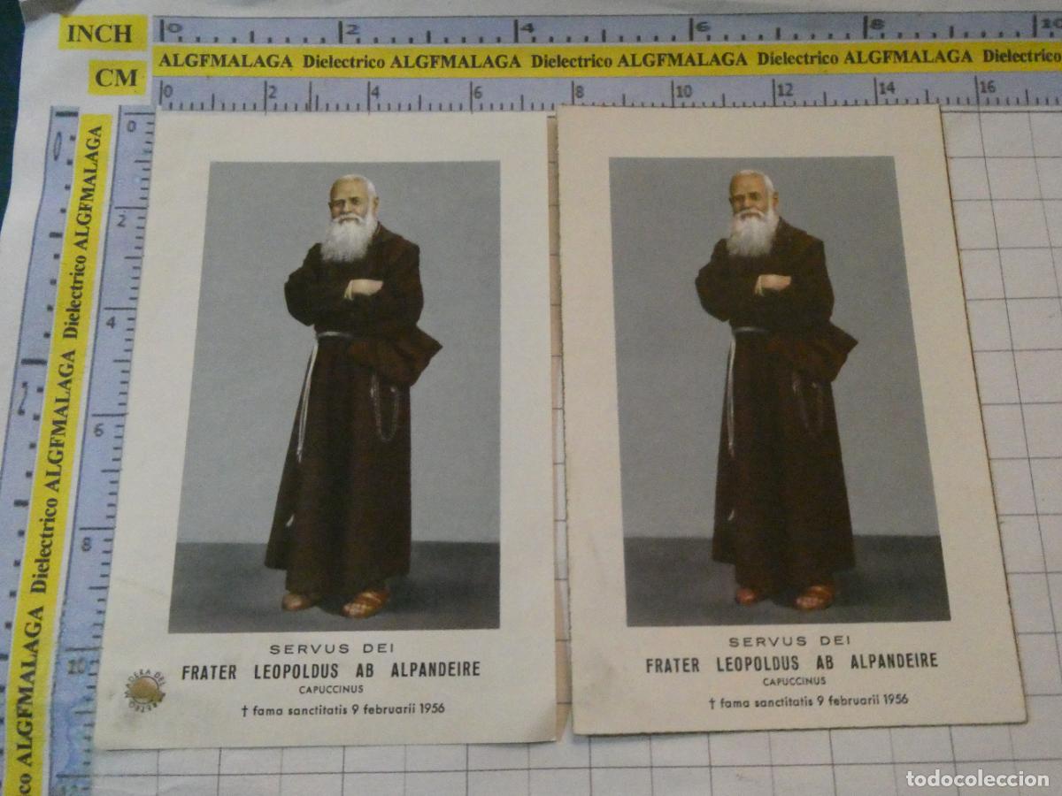 Postales: 2 RECORDATORIOS RELIGIOSO SEMANA SANTA. RELIQUIA FRAY LEOPOLDO DE ALPANDEIRE. 115