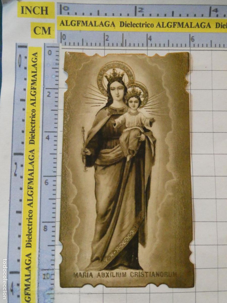 Postales: RECORDATORIO RELIGIOSO SEMANA SANTA. ESTAMPA TROQUELADA MAR&Iacute;A AUXILIADORA CRISTIANOS. 119
