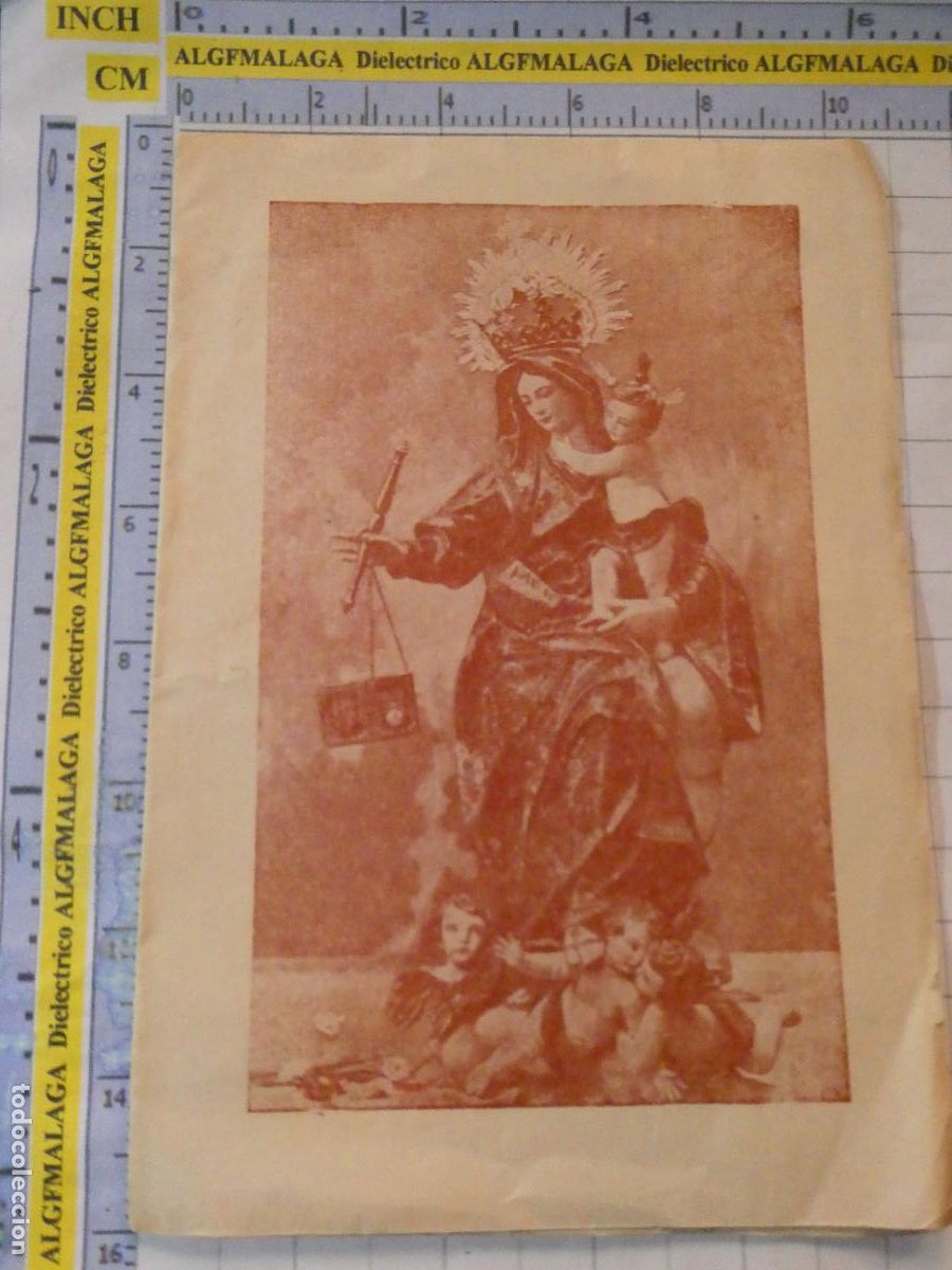 Postales: RECORDATORIO RELIGIOSO SEMANA SANTA. A&Ntilde;O 1974 M&Aacute;LAGA PARROQUIA STELLA MARIS VIRGEN CARMEN.