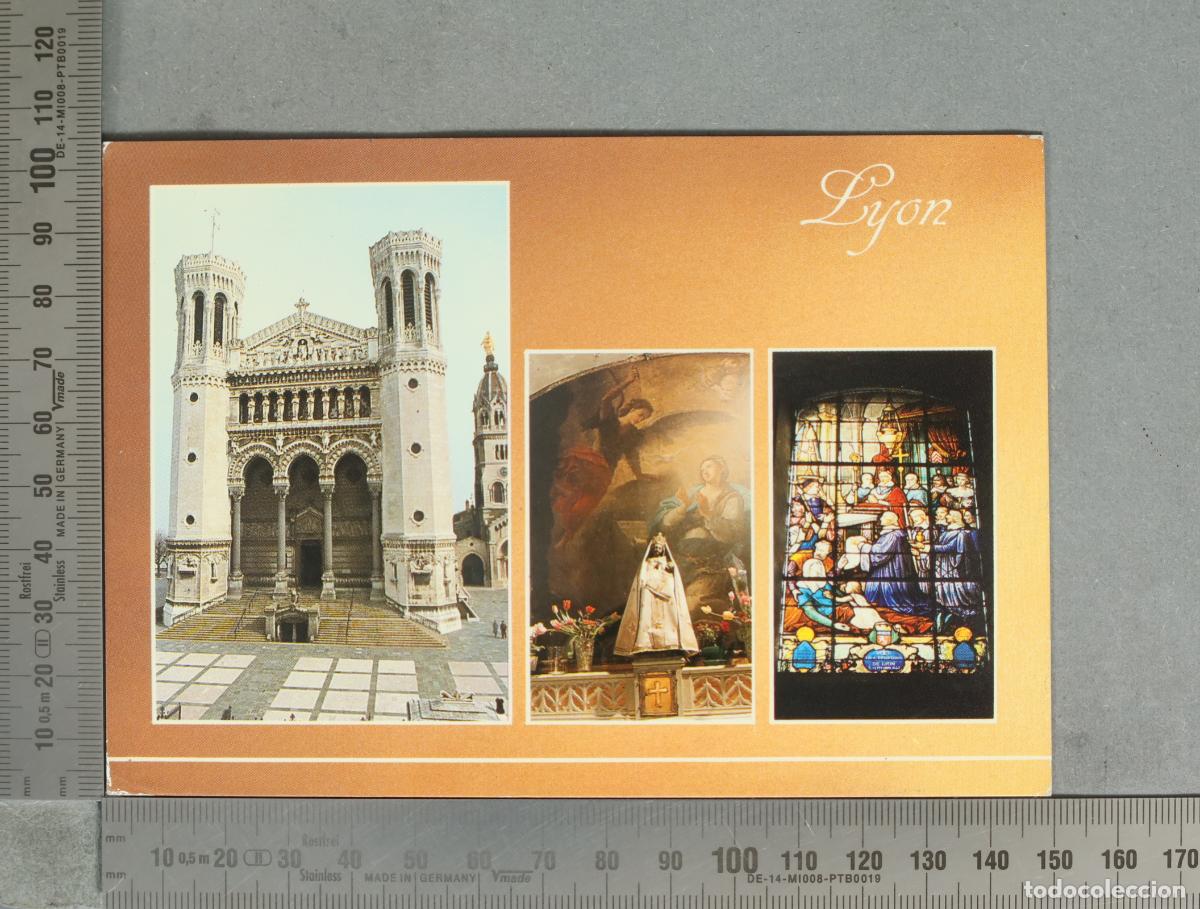 Postales: POSTAL. Lyon - Basilique de Fourviere - Facade - Notre-Dame du Bon Conseil - Vitrail du Voeux des