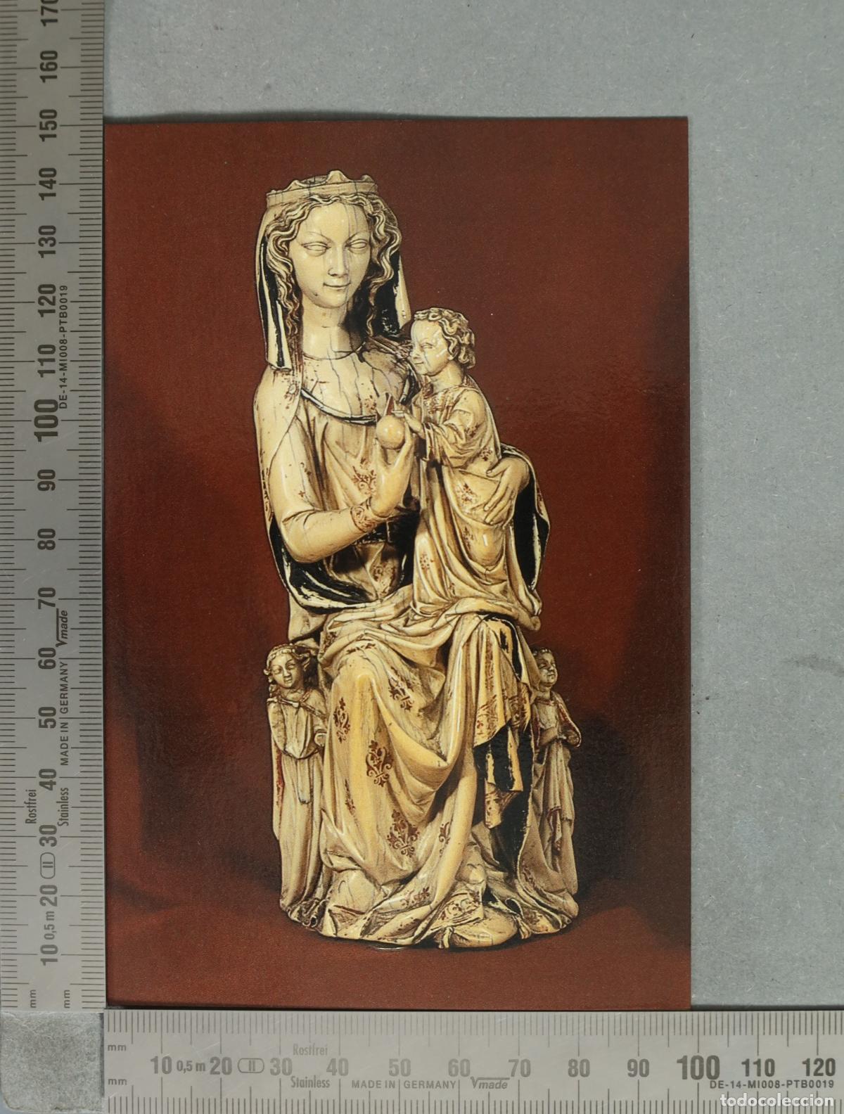 Postales: POSTAL. Virgen de Marfil - Escuela francesa - Museo Lazaro Galdiano