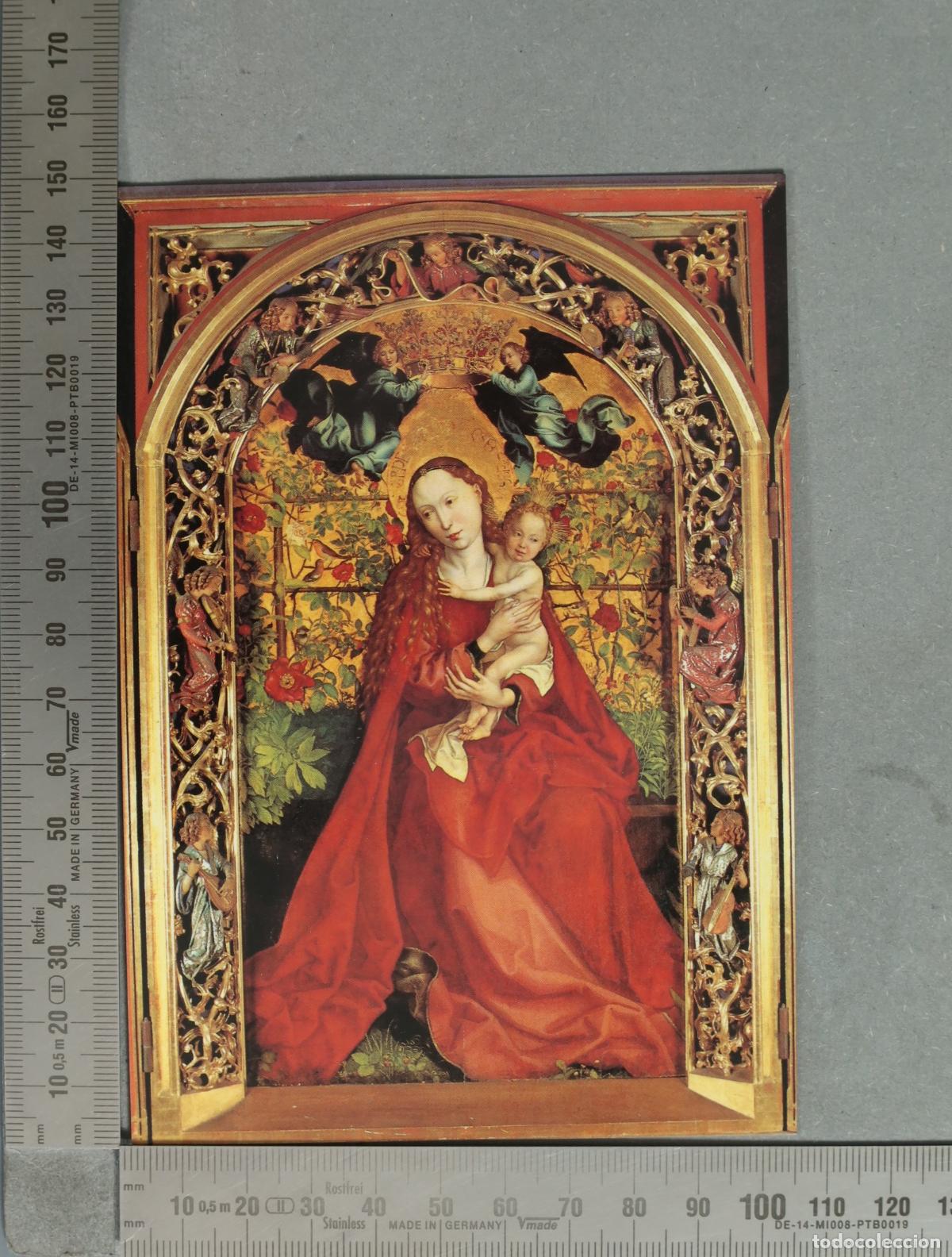 Postales: POSTAL. La Vierge au buisson de roses - Martin Schongauer