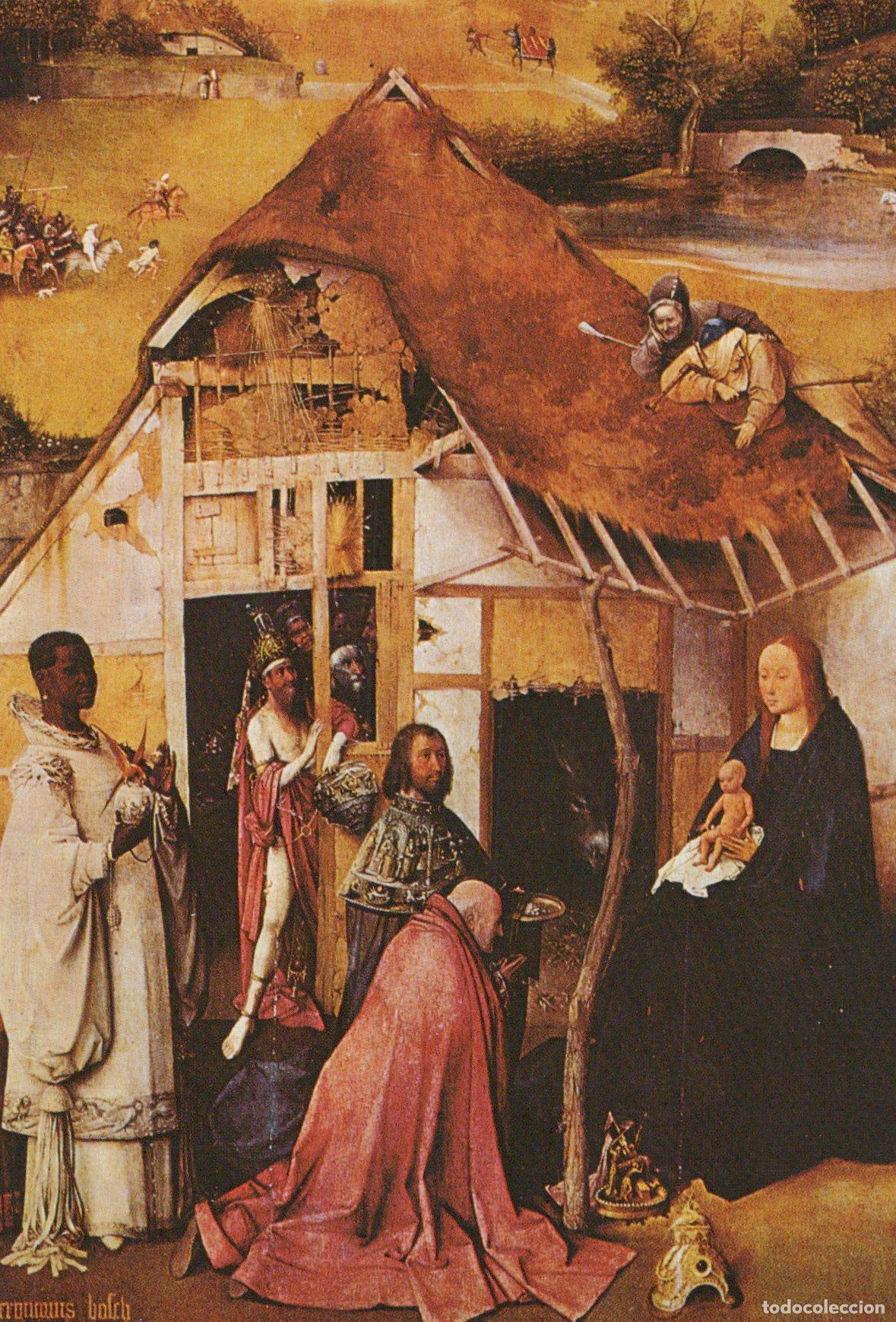 Postales: Hieronymus Bosch Adoration of the Magi Nativity Unposted *YAT992
