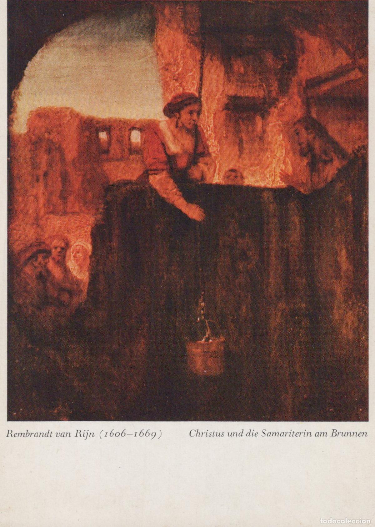 Postales: Rembrandt van Rijn Christ and the Samaritan Woman At the Well Unposted *YAU153