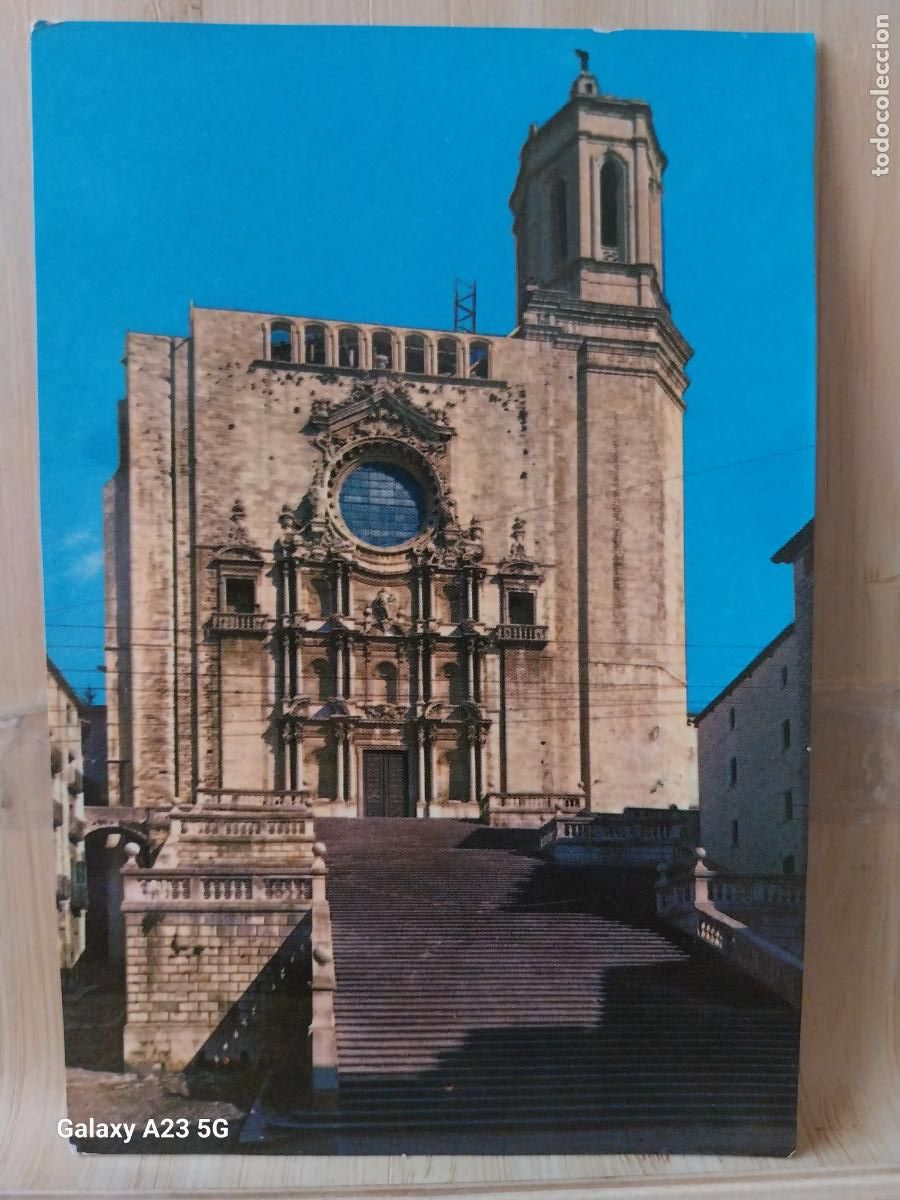 Postales: GERONA FACHADA CATEDRAL ED SOBERANAS 5 SC ORIGINAL