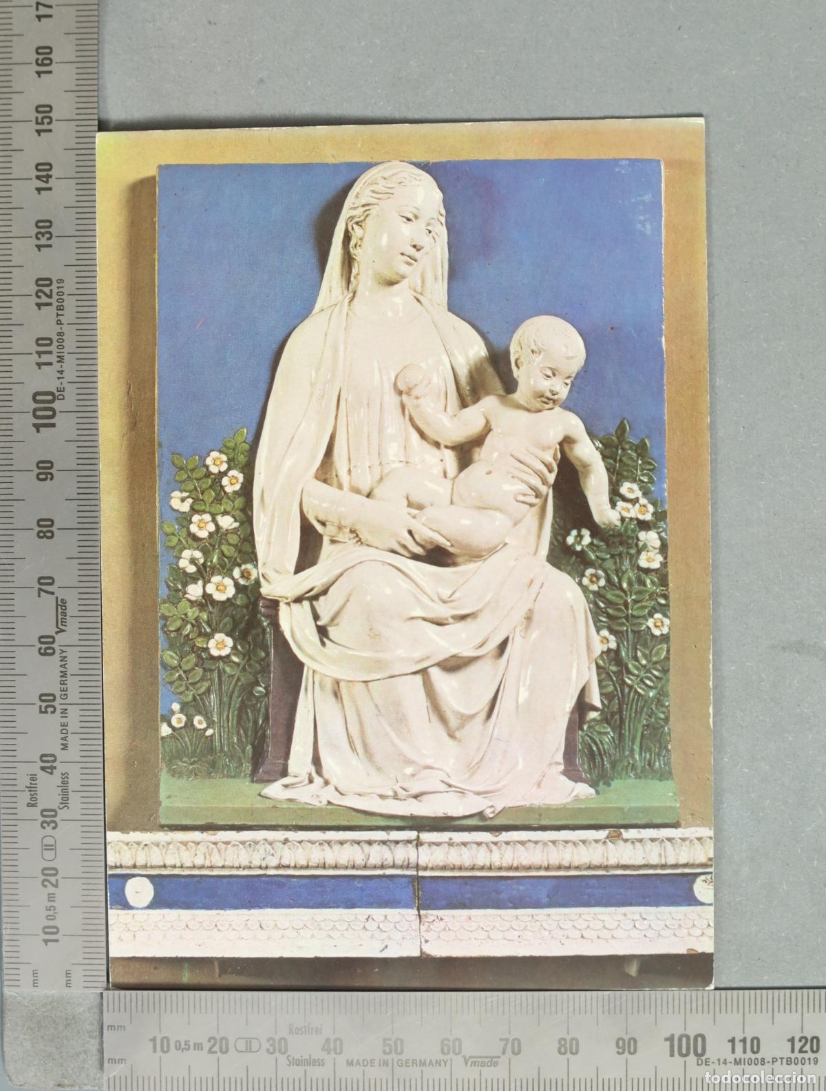 Cartoline: POSTAL. Firenze - Museo Nazionale - Luca della Robbia - Madonna del Roseto